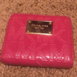 Small pink MK wallet